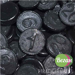 Большие Лакричные Монеты, 50 гр