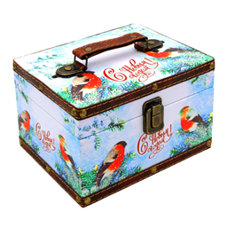 Деревянный сундук С новым годом!(max 1000gr)