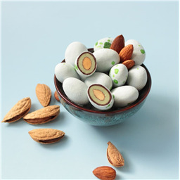 Драже Миндаль в белой трюфельной массе Мята, 100гр