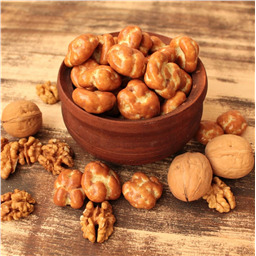 Грецкий орех в белом Шоколаде и Карамели, 100 гр