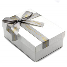 Коробка Серая с бантом