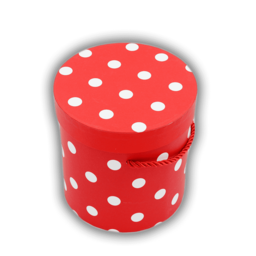 Красный тубус в горошек
