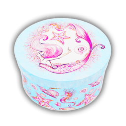 Круглая коробка Русалочка