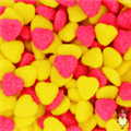 Мармелад Сердечки розово/желтые в обсыпке, 50 гр