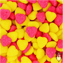 Мармелад Сердечки розово/желтые в обсыпке, 50 гр