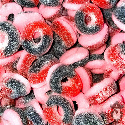 Mini Кольца, Черная смородина и Клубника, Мармелад, 100 гр