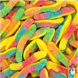 Неоновые червячки, кислые, 100гр