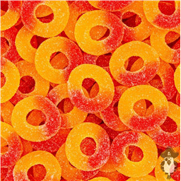 Персик, Кольца в сахаре, 100гр