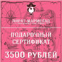 Подарочный сертификат, номинал 3500 рублей (действует только в интернет магазине)