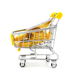 Шоколад фигурный Золотые монетки в тележке, 1шт