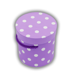 Сиреневый тубус в горошек