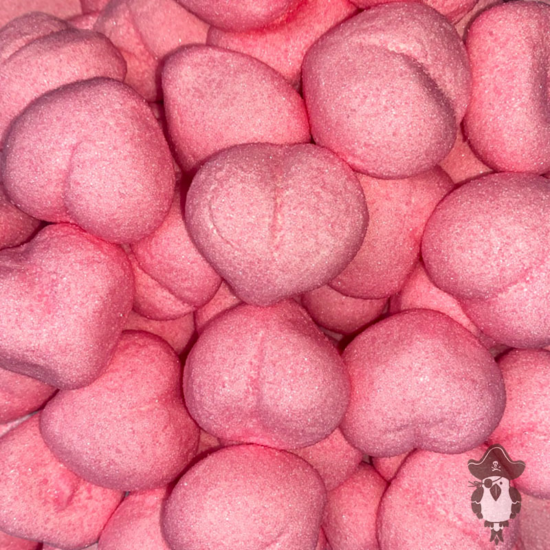 Суфле  Сердечки Розовый цвет, 100 грамм