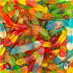 Мармелад Червячки неоновые фруктовые, 100 гр