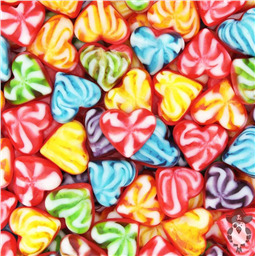 Сердечки двухцветные, 100 гр